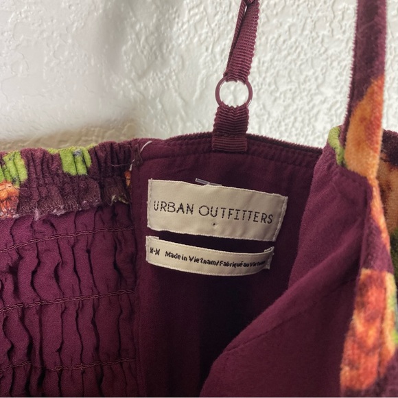 Urban Outfitters Red Rose Corduroy Velour Bustier Mini Dress - Picture 6 of 8